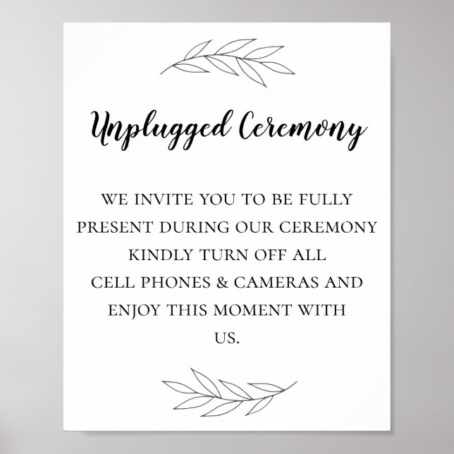 Delicate Branches Unplugged Ceremony Poster (Front)