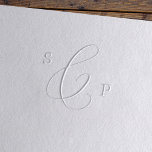 Delicate Bride and Groom Initials Monogram Wedding Embosser<br><div class="desc">This delicate bride and groom initials monogram wedding embosser is perfect for a modern wedding. The romantic minimalist design features lovely and elegant ampersand with a clean and simple look. Personalize with the initials of the bride and groom.</div>