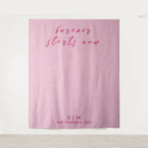 Delicate Burgundy Wedding Photo Backdrop Tapestry