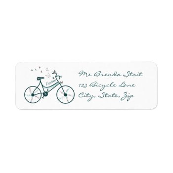 Delicate Butterflies Flowers And Freedom Bike Fans Label by countrymousestudio at Zazzle