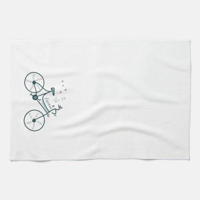 Delicate Butterflies Flowers and Freedom Bike fans Towel (Horizontal)