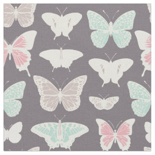 Delicate Butterflies Pattern Fabric