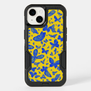 Delicate butterflies yellow floral patterns  OtterBox iPhone 14 case