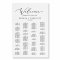 Delicate Calligraphy Alphabetical Seating Chart