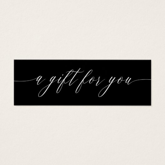 Delicate Calligraphy Black & White Gift Card (Front)