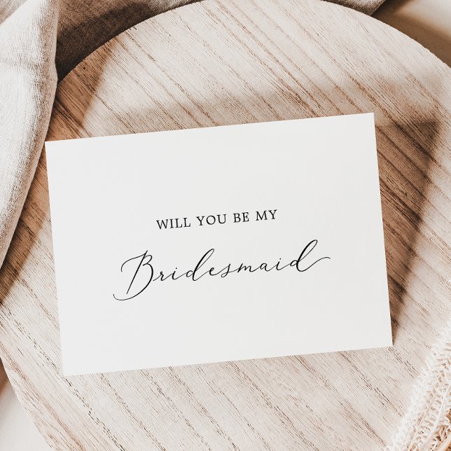 Delicate Calligraphy Bridesmaid Proposal Card (Creator Uploaded)