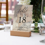 Delicate Calligraphy - Custom Photo Table Number<br><div class="desc">Wedding table cards with a simple and elegant calligraphy script that you can personalize with your own photo.</div>