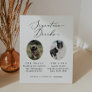 Delicate Calligraphy Dog Photo Signature Drinks Pedestal Sign