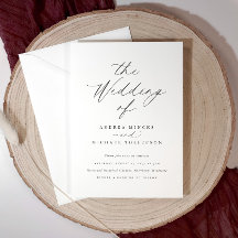 Delicate Calligraphy Modern Romantic Wedding