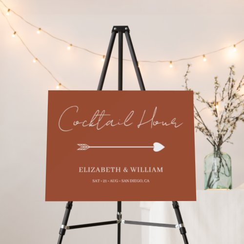 Delicate Calligraphy Wedding Cocktail Hour Sign