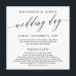 Delicate Calligraphy Wedding Day Program<br><div class="desc">An elegant wedding day schedule with elegant fonts and a delicate calligraphy script. Add your schedule and the names of your wedding party! Clean,  simple,  timeless,  and elegant.</div>