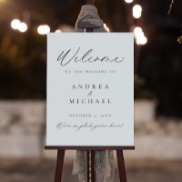 Delicate Calligraphy Welcome to our Wedding