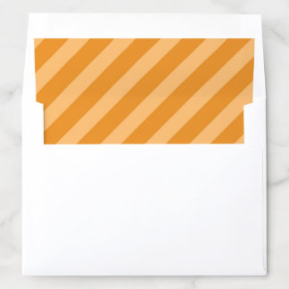 Delicate Carrot Orange diagonal stripes pattern Envelope Liner