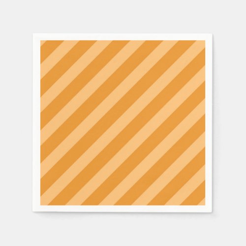 Delicate Carrot Orange diagonal stripes pattern Napkins