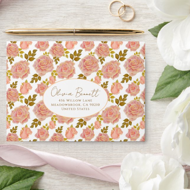 Delicate Charm Floral Envelope (Wedding)