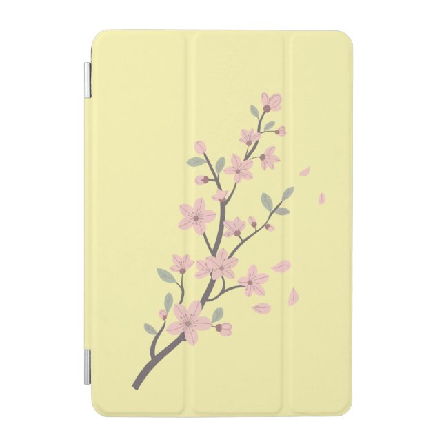 Delicate Cherry Blossom Branch Illustration iPad Mini Cover (Front)