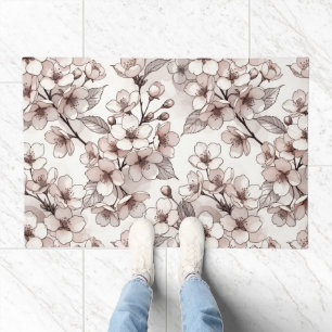 Delicate Cherry Blossom Design Doormat