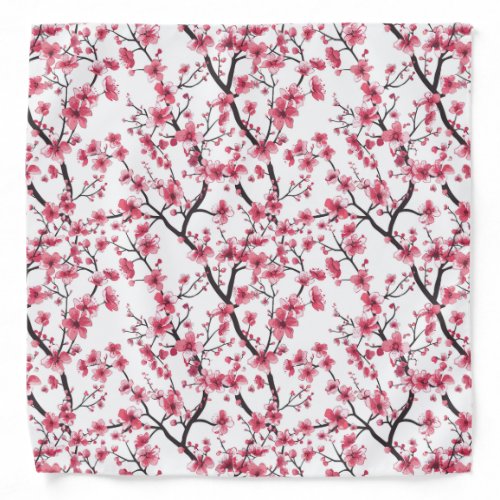 Delicate Cherry Blossom Pattern Bandana