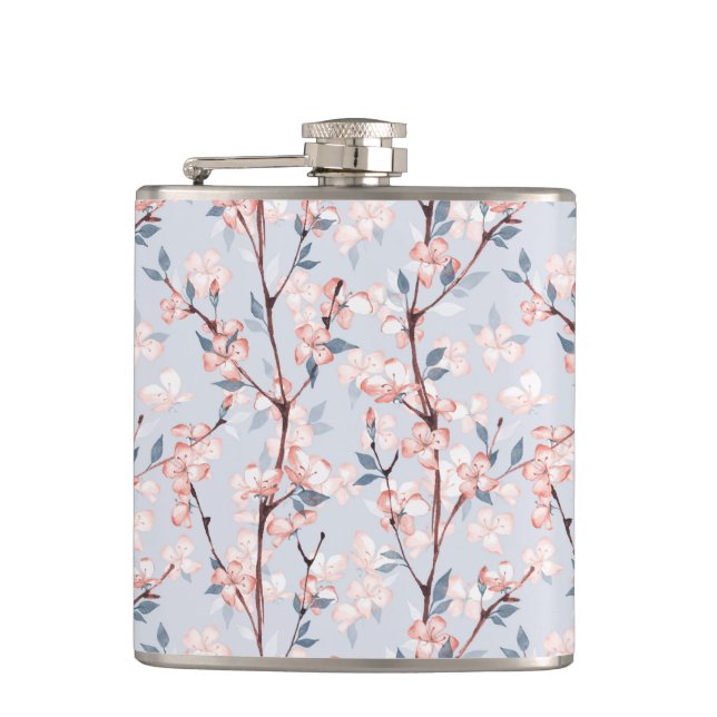 Delicate Cherry BlossomPattern Flask (Front)