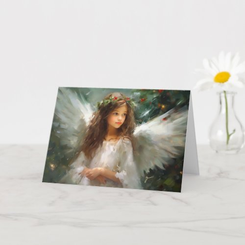 Delicate Christmas Angel Christmas Card