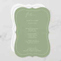 Delicate Classic Sage Green Calligraphy Wedding
