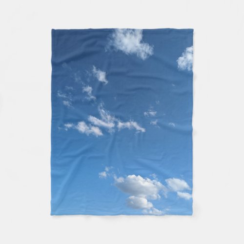Delicate clouds fleece blanket