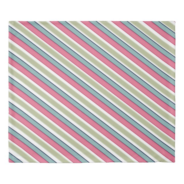 Delicate color stripes  duvet cover (Front)