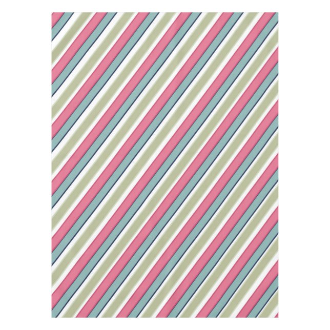 Delicate color stripes tablecloth (Front)