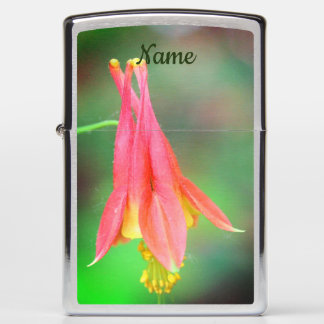 Delicate Columbine Flower Personalized Zippo Lighter