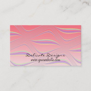Delicate Coral Waves Business Card by seashell2 at Zazzle
