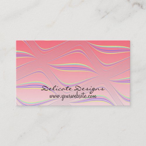 Delicate Coral Waves Business Card