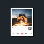 Delicate Couple Customized QR Code Any Song Photo Canvas Print<br><div class="desc">Modern and elegant design printed Delicate Couple Personalized QR Code Any Song Photo Canvas Print that can be customized with your text. Please click the "Customize it" button and use our design tool to modify this template. If you want change time marker location use spacebar to move the circle dot....</div>