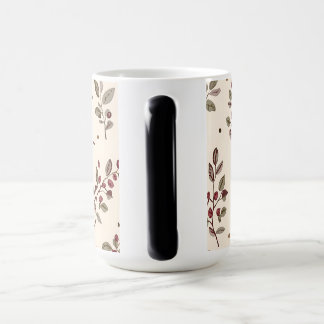 Delicate Cream Botanical Foliage Pattern Color Morph Mug