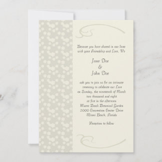 Delicate Cream Floral Wedding Invitations Custom