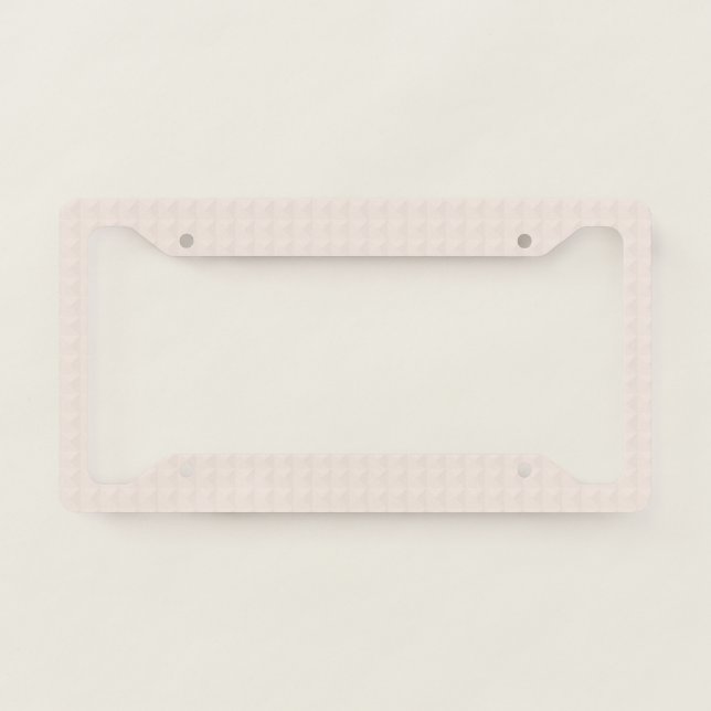 Delicate cream monochromatic  license plate frame (Front)