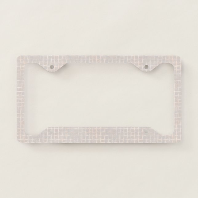 Delicate creamy textured.  license plate frame (Front)