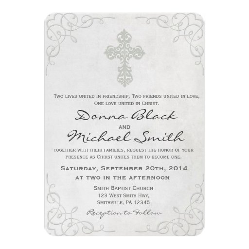 Cross Wedding Invitations 6