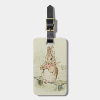 Delicate Cute Vintage Rabbit / Bunny Travel Tag by myMegaStore at Zazzle