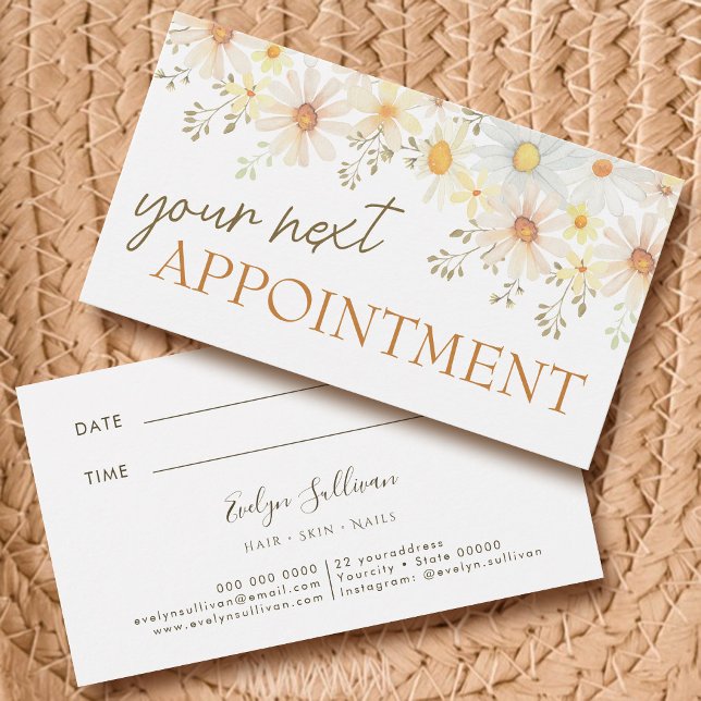 Delicate daisies Appointment Card (Creator Uploaded)