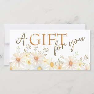 Delicate daisies gift certificate
