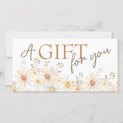 Delicate daisies gift certificate