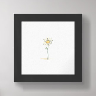 Delicate Daisy Illustration - Simple Sweet Flower Framed Art