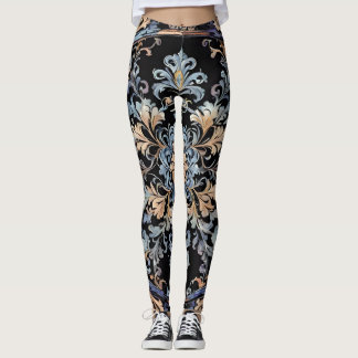 Delicate Damask Pattern Leggings 