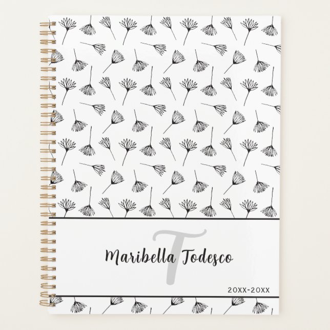 Delicate Dandelion Art with Minimalist Style Planner (Front)