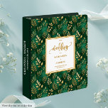 Delicate Deep Green Gold Foliage Wedding Album 3 Ring Binder<br><div class="desc">✅ For matching items search 198W in my collections ✅ Celebrate love and memories with our elegant wedding ring binder and memory album collection, designed with watercolor eucalyptus greenery and shimmering gold accents. Featuring deep green, emerald, sage, hunter, and forest green tones mixed with luxe gold leaves, each album offers...</div>