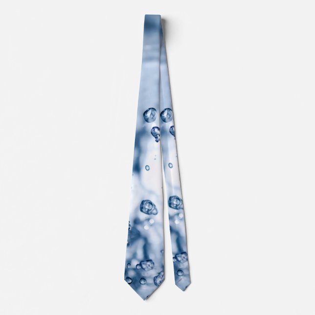 Delicate drops of light blue water  neck tie (Front)