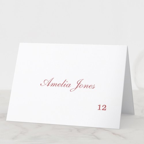 Delicate Dusty Rose Guest Name Place Card