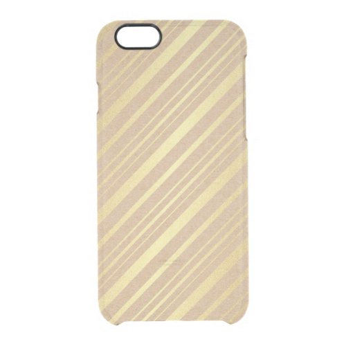 Delicate Eco Golden Stripes Lines iPhone Clearly Clear iPhone 66S Case