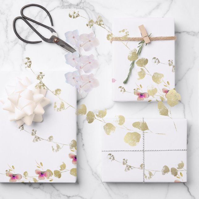  Delicate elegance  floral baptism  Wrapping Paper Sheets (Creator Uploaded)