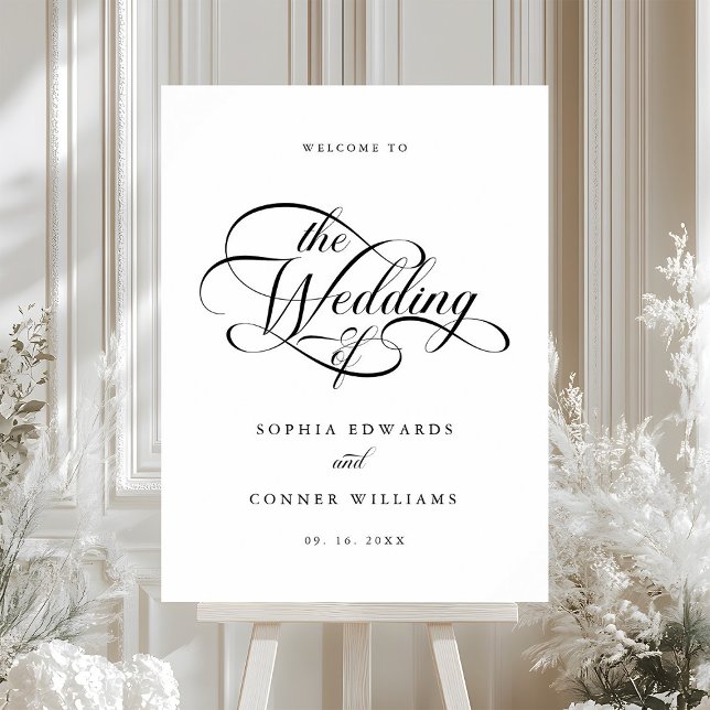 Delicate Elegant Script Wedding Welcome Sign (Creator Uploaded)